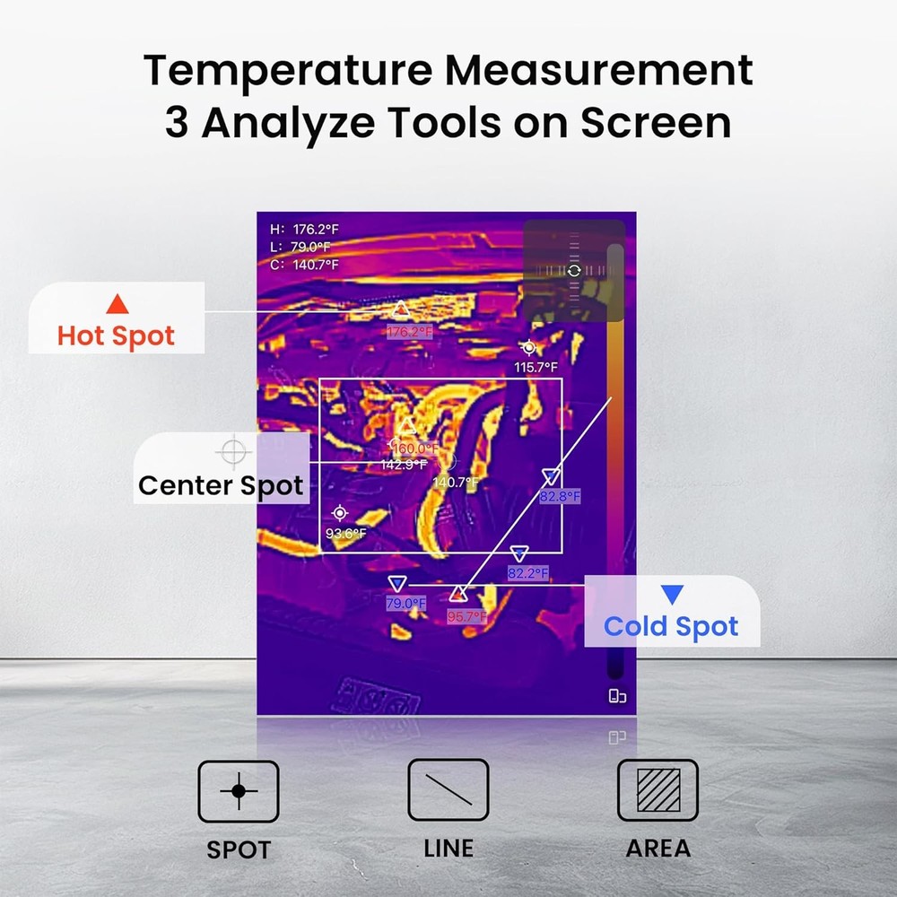 LAUREII IR Resolution Thermal Camera Wireless Temperature Imager Camera Handheld