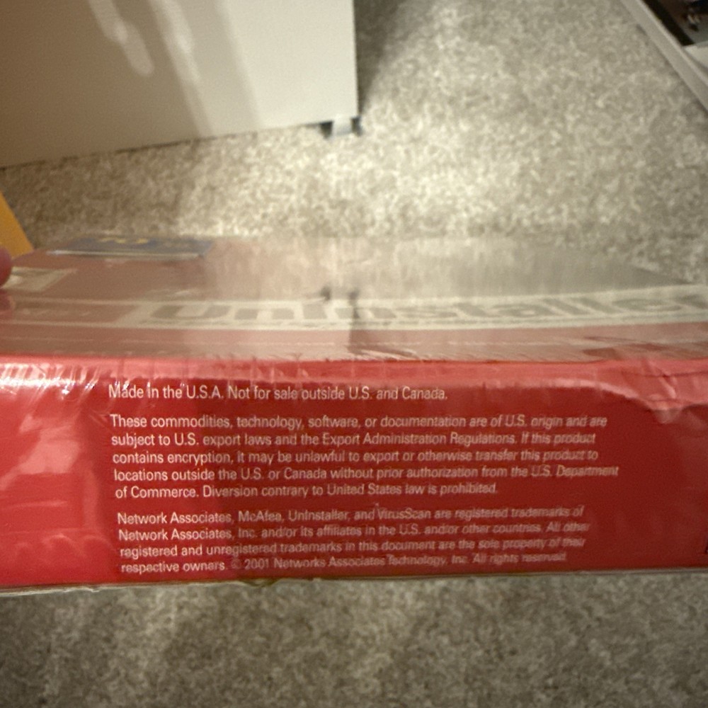 McAfee Uninstaller 6.5 (Rare)(Unopened)