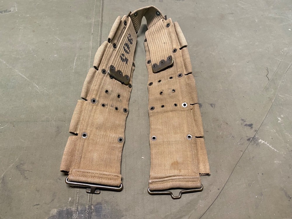 ORIGINAL WWI US ARMY M1910 INFANTRY M1903 RIFLE 10 POCKET AMMO BELT-RUSSELL