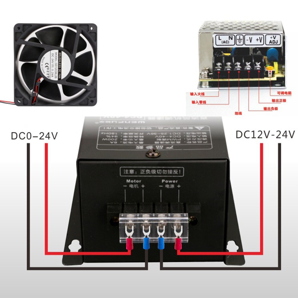 Wireless Remote Control Digital Display DC Motor Speed Controller Speed Switch