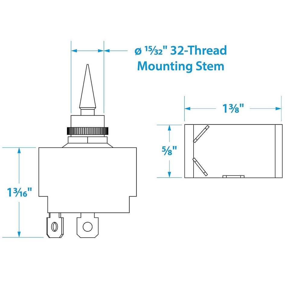 Seachoice 12201 2-Position Illuminated Toggle Switch, On/Off