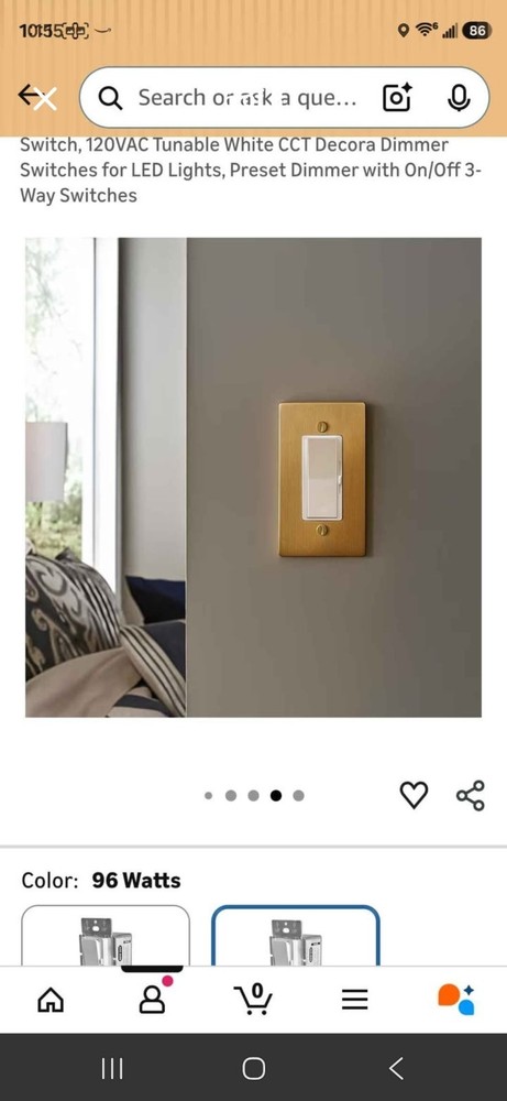 Select Lighting 96W 24V DC Driver Dimmer Decora Wall Switch for LED, 24V, White
