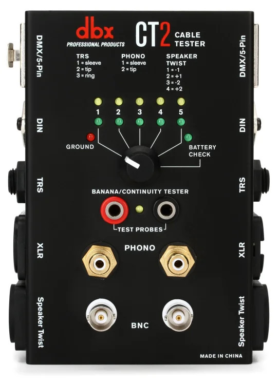 dbx CT2 Audio and DMX Cable Tester