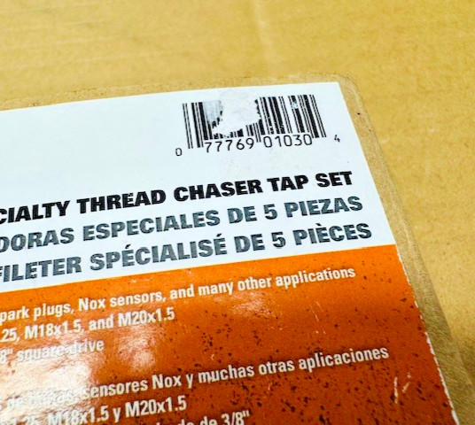 Lang 1030 5 Piece Spark Plug Thread Chaser Tap Set