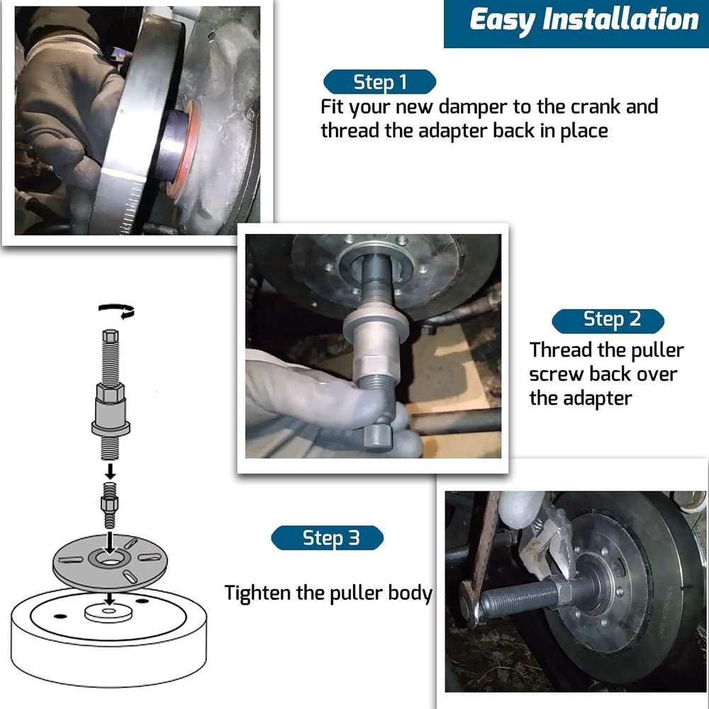 Replace for OTC4531 Flywheel Crankshaft Harmonic Balancer Puller & Installer Set