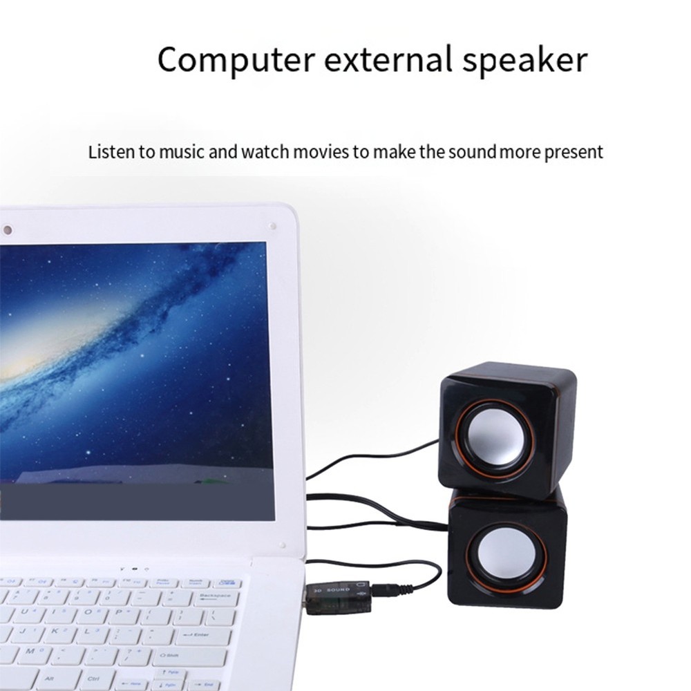 External USB Sound Card 3D Audio Headset Microphone Adapter for PC Desktop1130