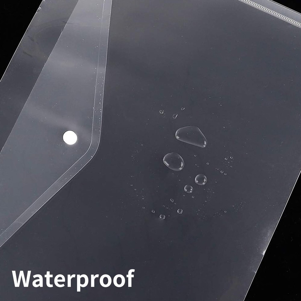 30pcs Plastic Envelopes, Clear Reusable Poly Envelope Waterproof File Folder ...