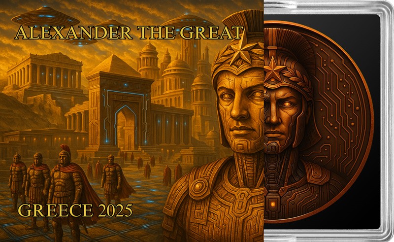 Future in the Past Egypt Alexander the Great 1 oz Copper Medal