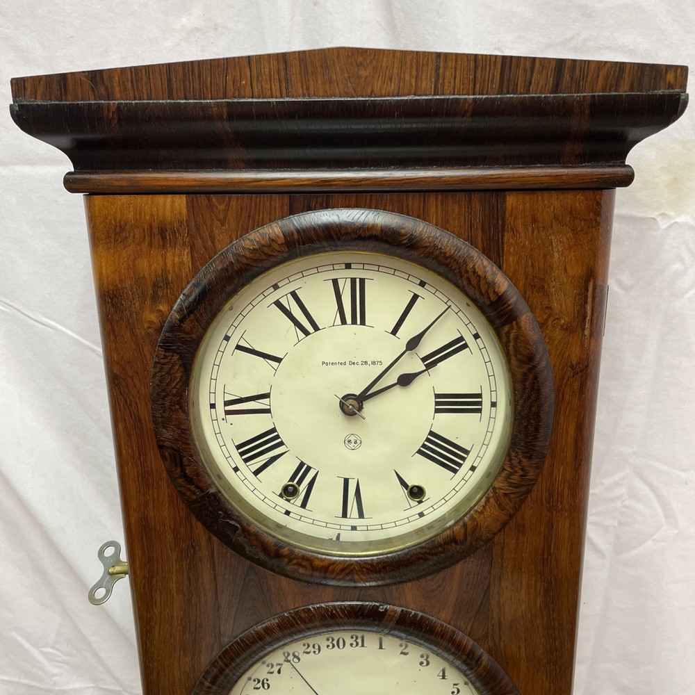 Seth Thomas 1875 parlor #3 Double Dial Calander Clock Very Nice Clean Clock ￼