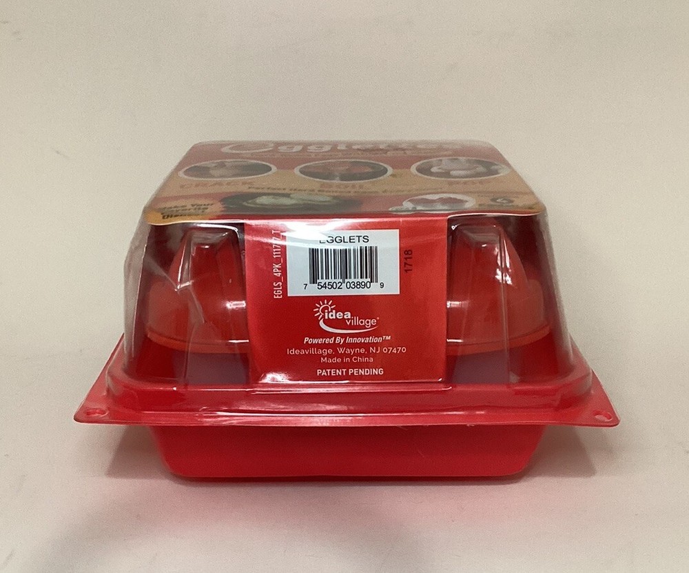 EGGLETTES Hard Boiled Egg Maker, 4 count New in Container