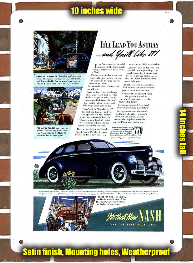 Metal Sign - 1939 Nash Vintage Ad 08