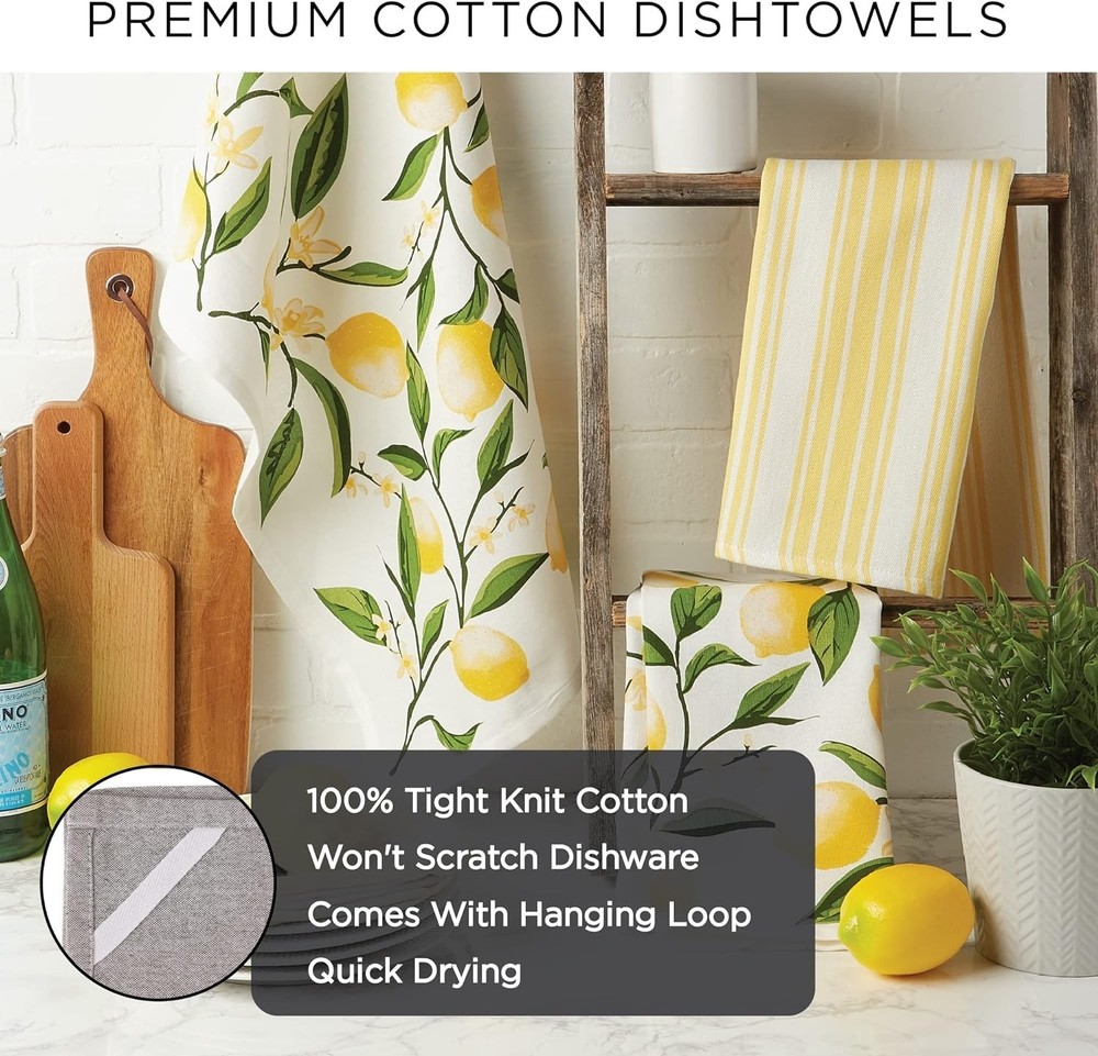 Fall Basics Kitchen Dishtowel Collection Printed & Plaid Fall Dish Towel Set