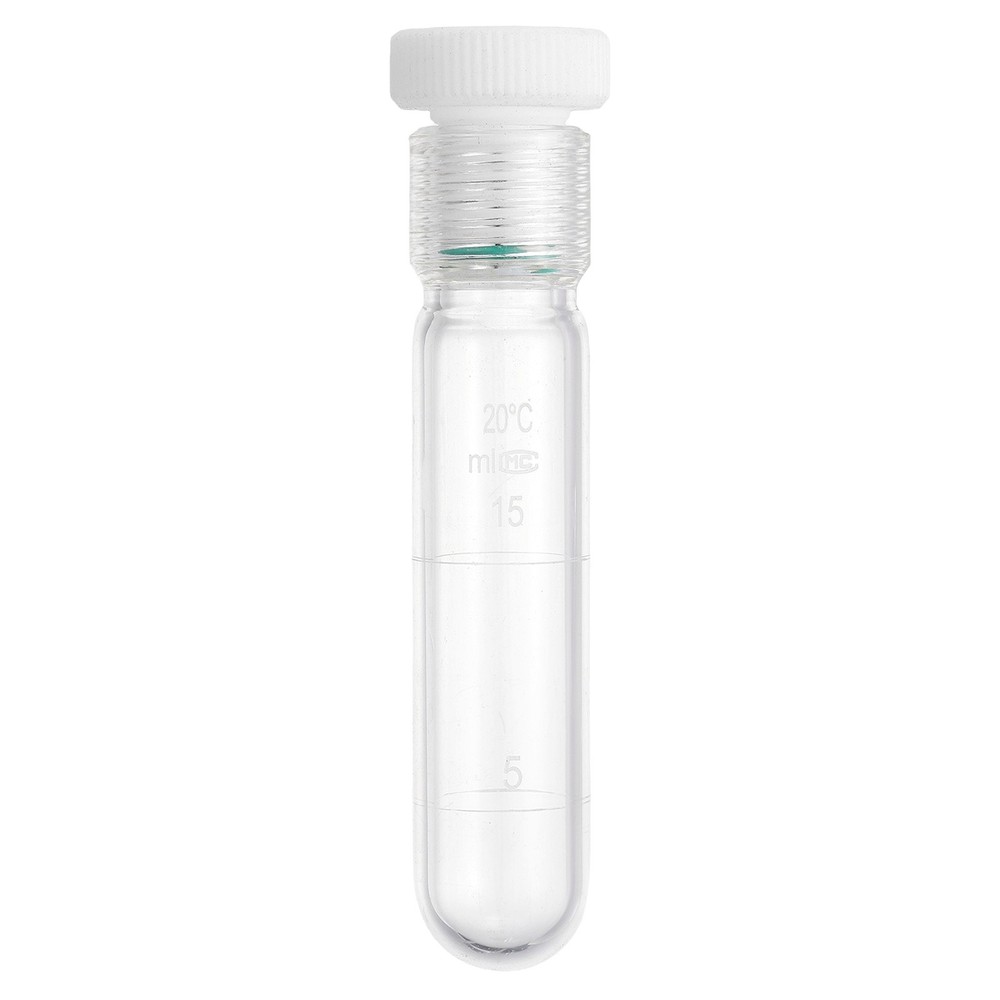 15ml Round Bottom Heavy Wall Pressure Bottle with Scale, Clear