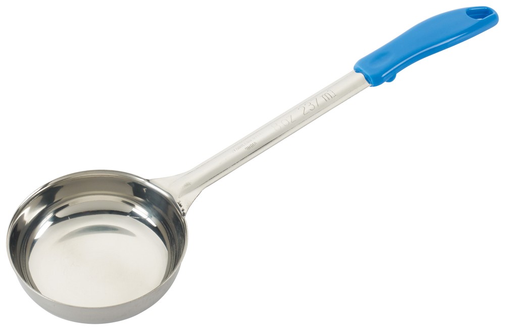 8oz Solid Food Portioner, One-piece, Blue, S/S (12 Each)