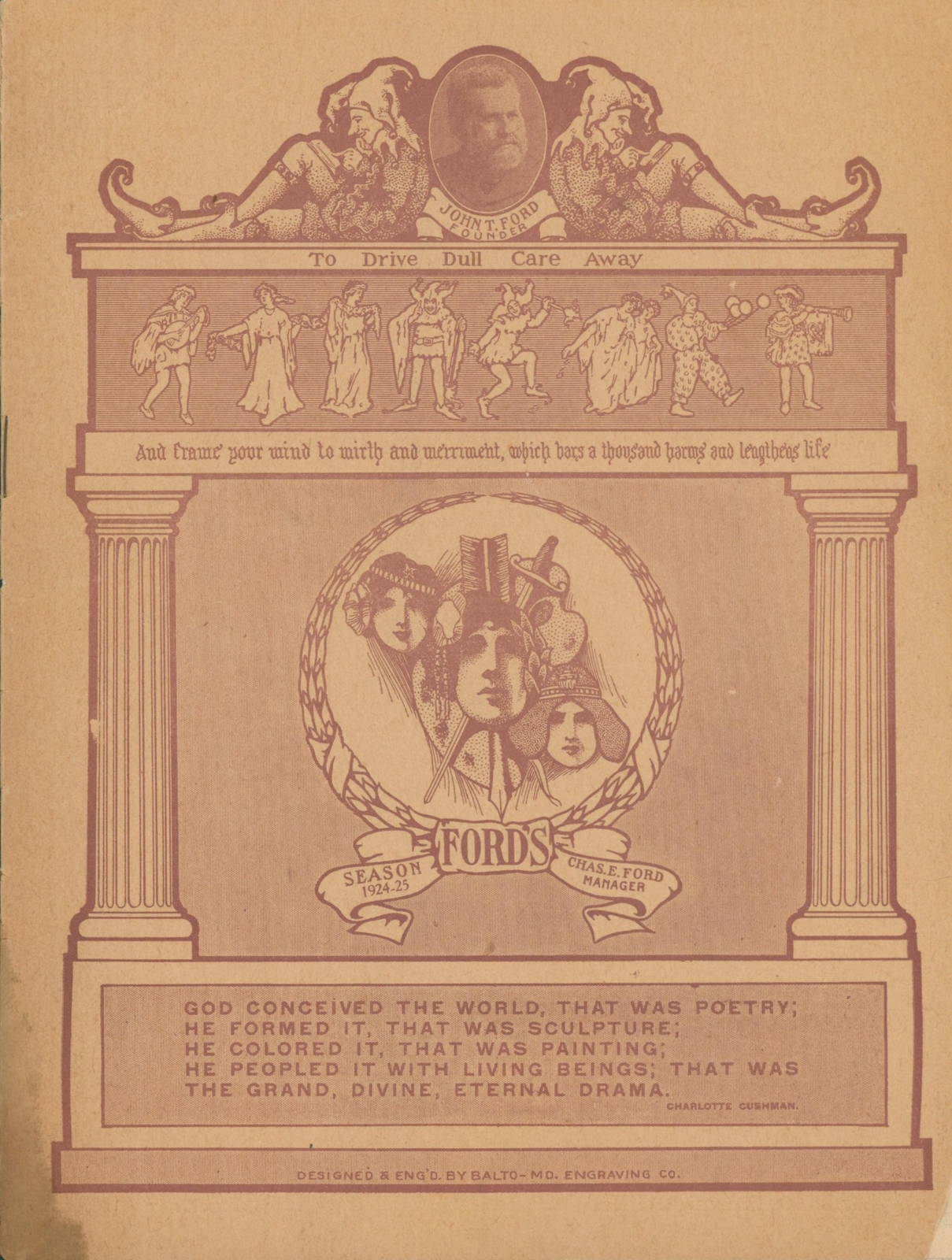 c1926 Ford's Grand Opera House Baltimore MD Tin Gods Playbill Theatre Ads Foster