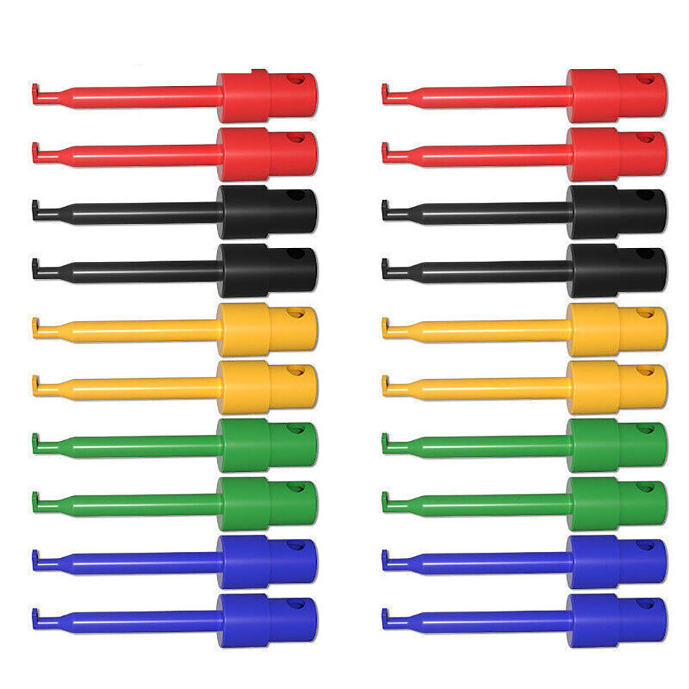 20PCS Lead Wire Kit Test Hook Clip Grabbers Test Probe SMT/SMD for Multimeter**