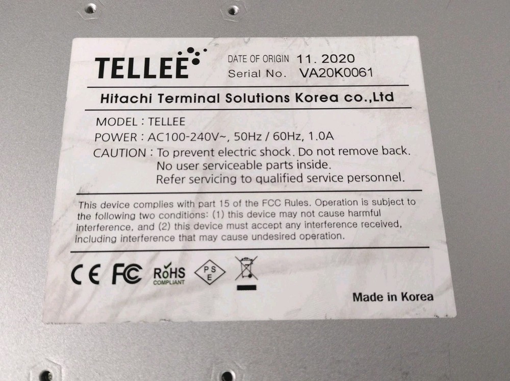 Hitachi Tellee Air Sterilization Plasma Ion Purifier Automatic Sensor Tested