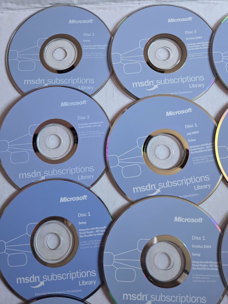 Microsoft MSDN Subscription Archive (2001–2005) – Visual Studio, SQL Server, Win