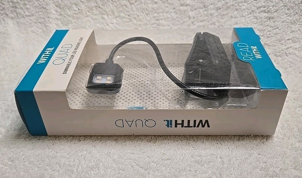 4 LED Reading Light Dimmable Quad Light - Withit - Black - NEW In Box