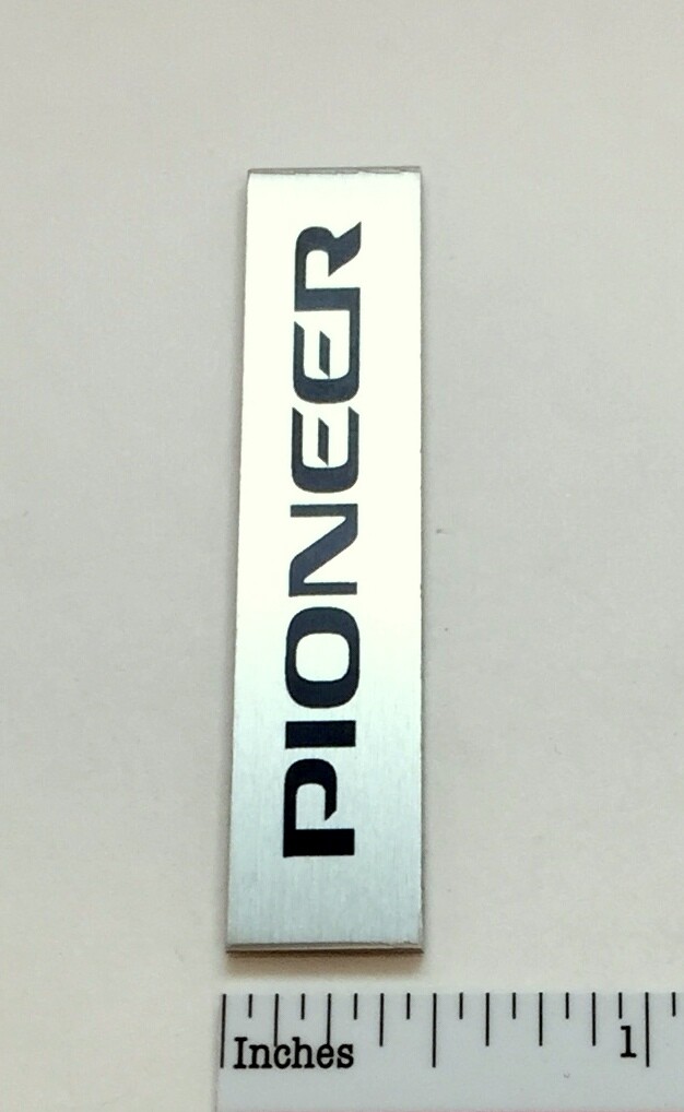 Pioneer Spec Rack Badge Logo Custom Made Aluminum