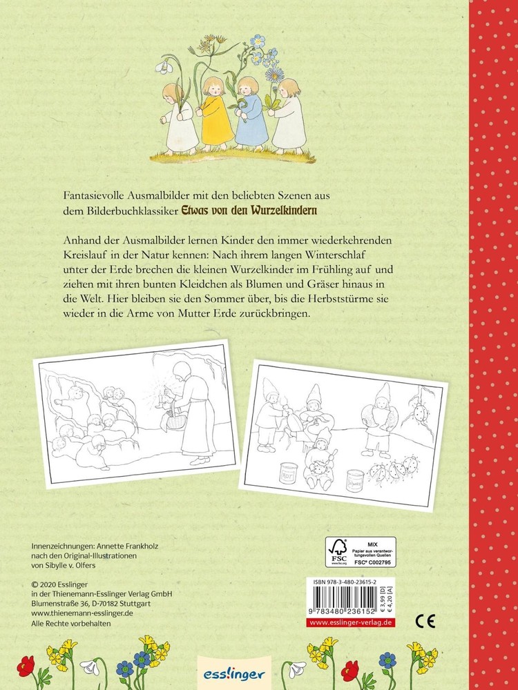 The Root Children Coloring Book from Germany (Seasons) Easter, Spring