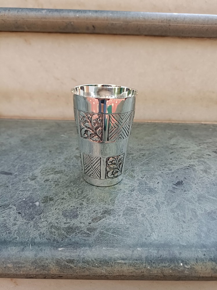 Jerusalem Kiddush Cup, Silver Plated Cup, Sam Judaica Kiddush Cup