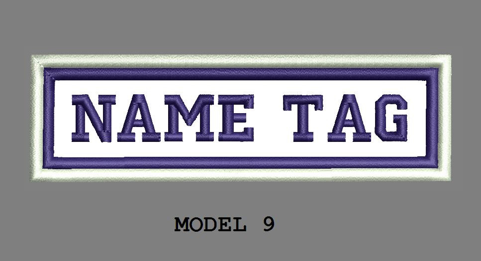 Custom Embroidered 4"x1" Name Patch Motorcycle Biker Iron on/sew on two frames