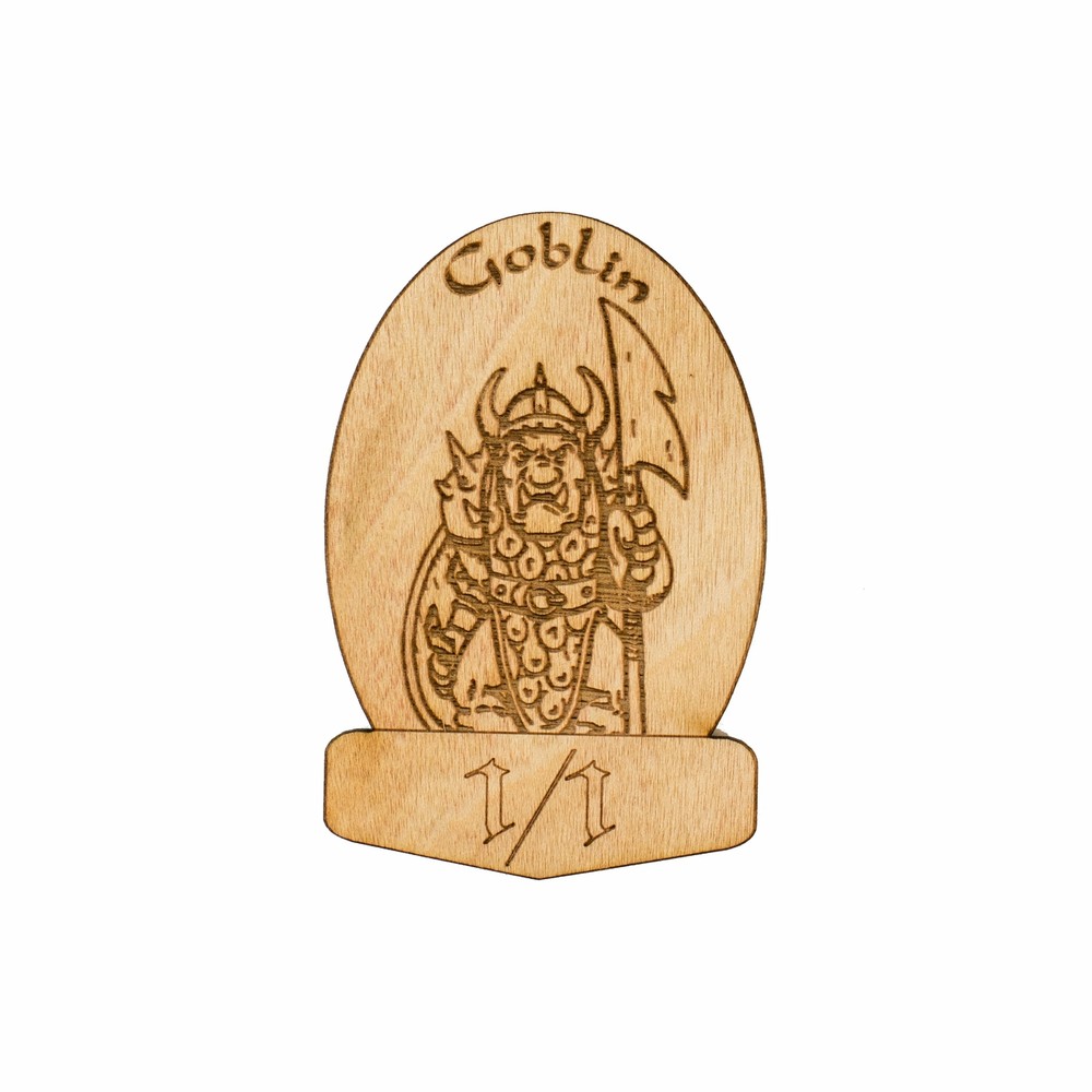 6 Goblin Game Tokens 2"x3"