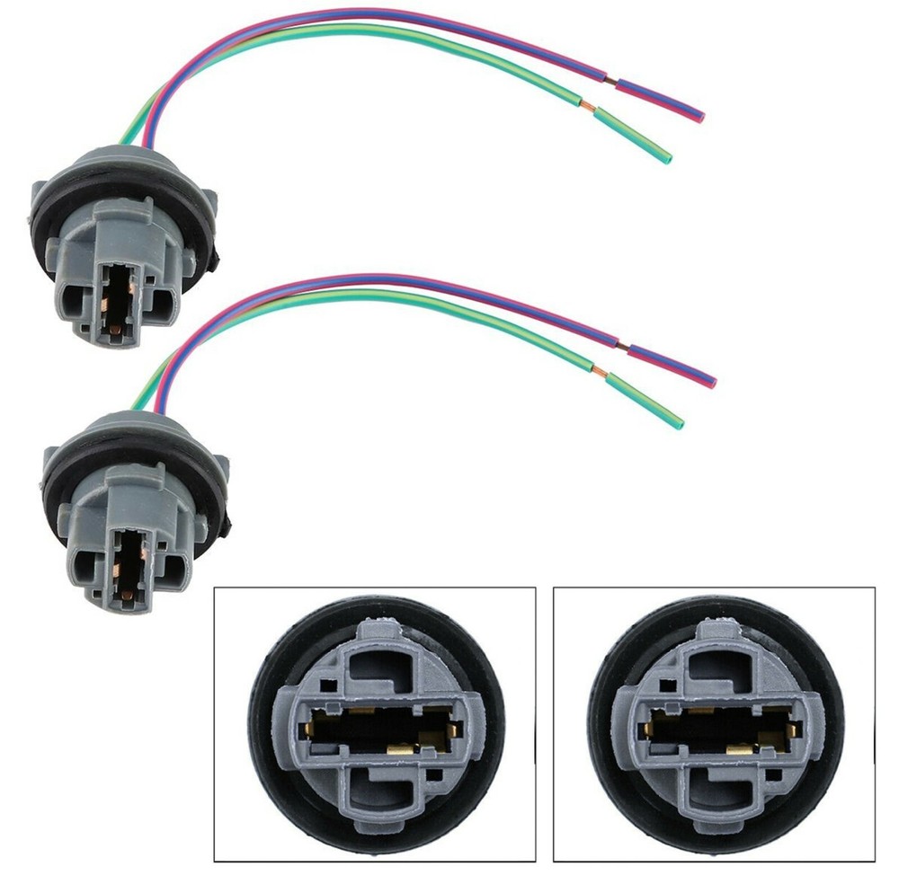 Universal Pigtail Wire Female Socket 7440 Two Harness DRL Bulb Light Replace