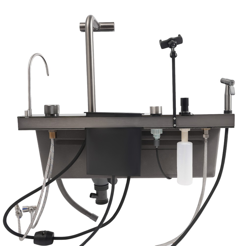 Sink Kitchen Sink Digital Display Stainless Steel Sink Kitchen Sink Rectangular