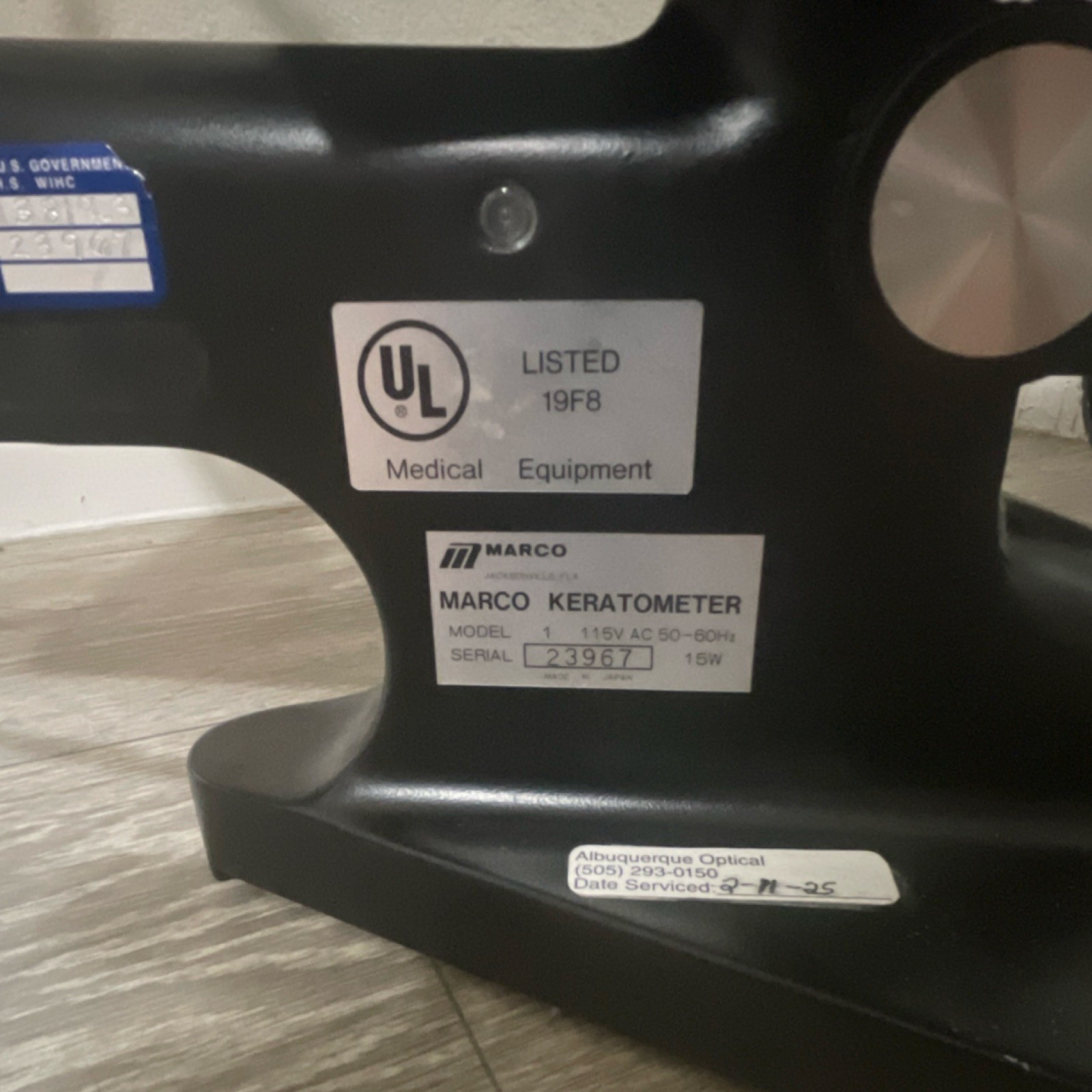 Marco Keratometer Model 1 Ophthalmology Medical Instrument Equipment MPN 1