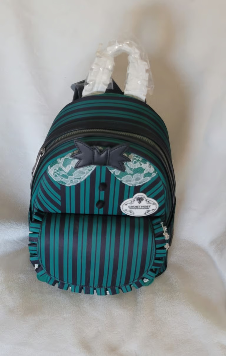 Disney Parks Haunted Mansion Ghost Host Tag Mini Backpack Loungefly