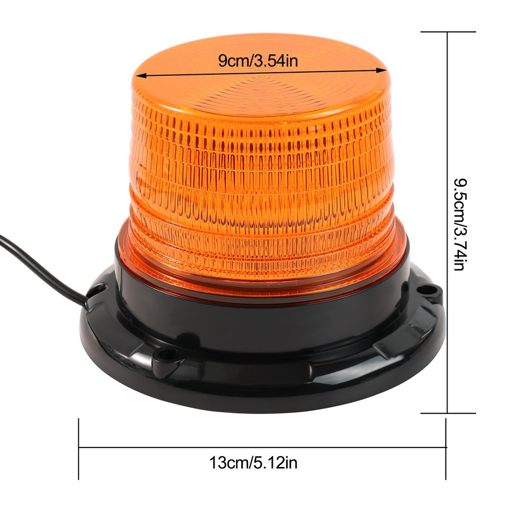 Emergency Rotating Rooftop Flash Strobe Beacon Light 12V ,Magnetic Mount Warning