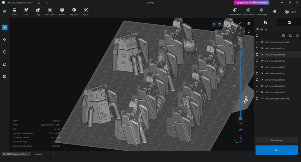 Defensive Walls, 6mm/8mm compatible Battletech