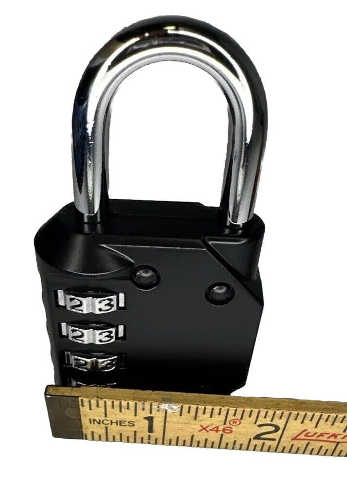 Combination Lock 4 Number Black Small w/ instructions/user manual