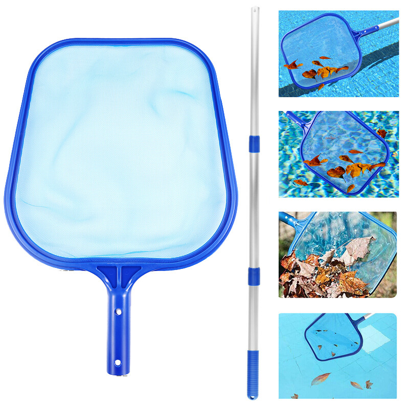 Pool Skimmer Net with Pole Pool Net Fine Mesh Leaf Rake Debris pickup Removal