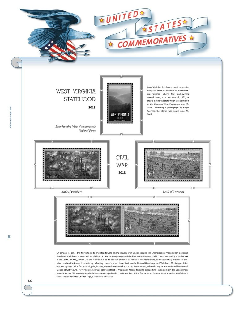 2013 U.S. Commemorative Singles COMPLETE Supplement (White Ace Alternative)