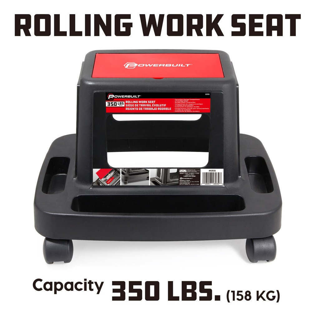 Powerbuilt Rolling Mechanic Stool - 620526