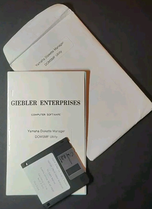 Yamaha User Guide Diskette Manager DOMSMF Utility Vintage sequencer Converter