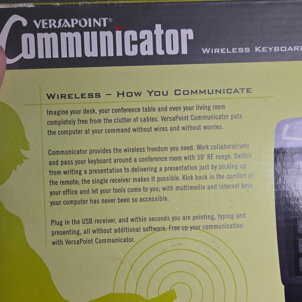 VersaPoint Communicator Wireless Keyboard Mouse and Presentation Remote Set