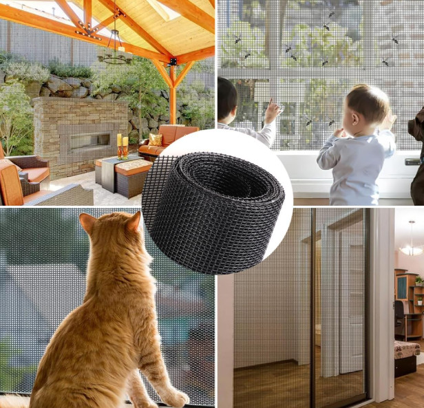 48“ x 100" Door Window Screen Mesh Roll Door Screen Replacement