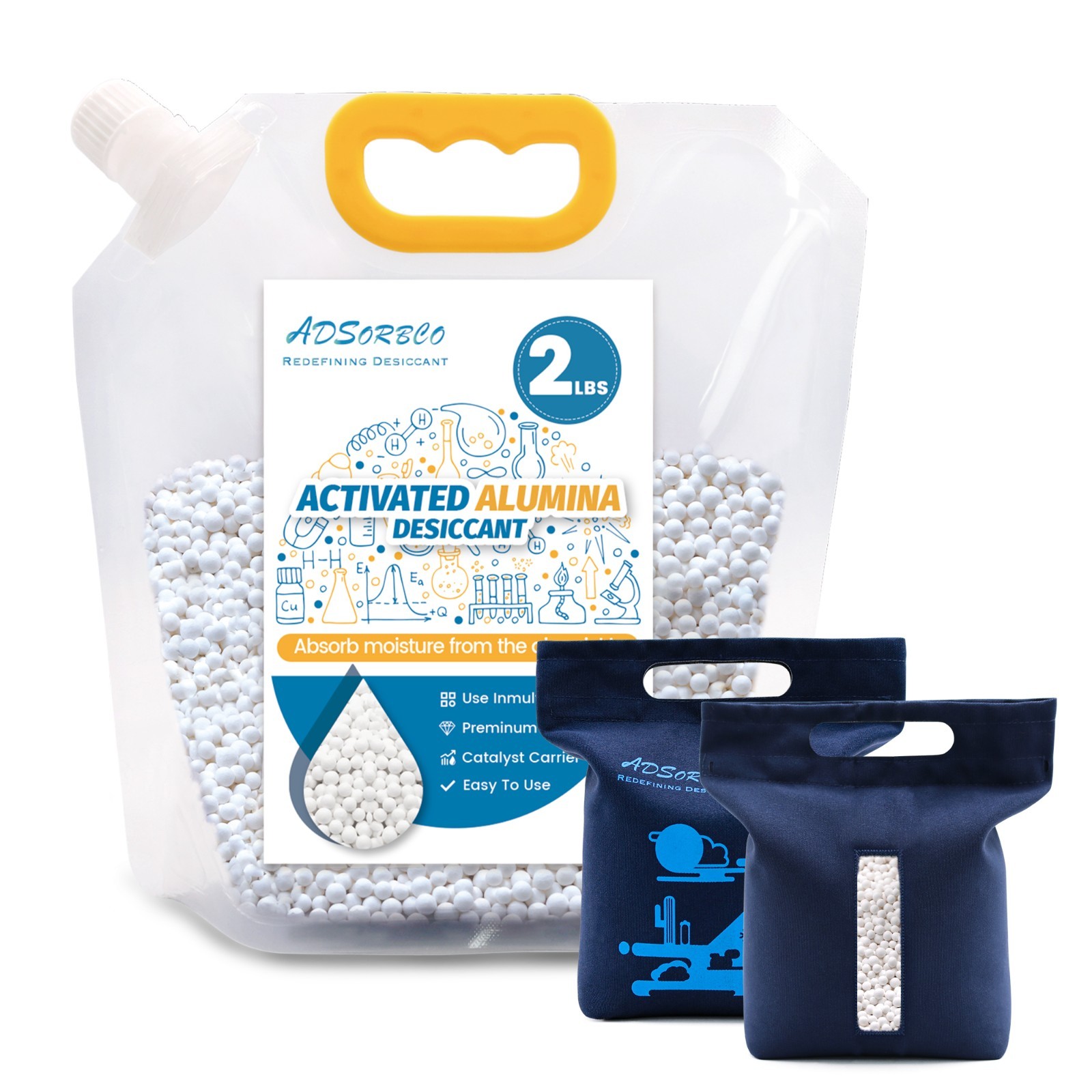 2 LBS Adsorbco Activated Alumina  Desiccant