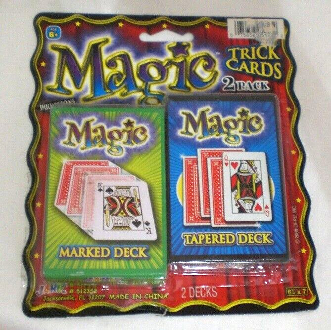 CARD TRICKS MAGIC 2 DECK MARKED & TAPERED SET NEW SEALED