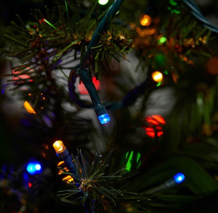 Ge Staybright 200 ct Micro Bright Multicolor LED String Lights 41’ Holiday