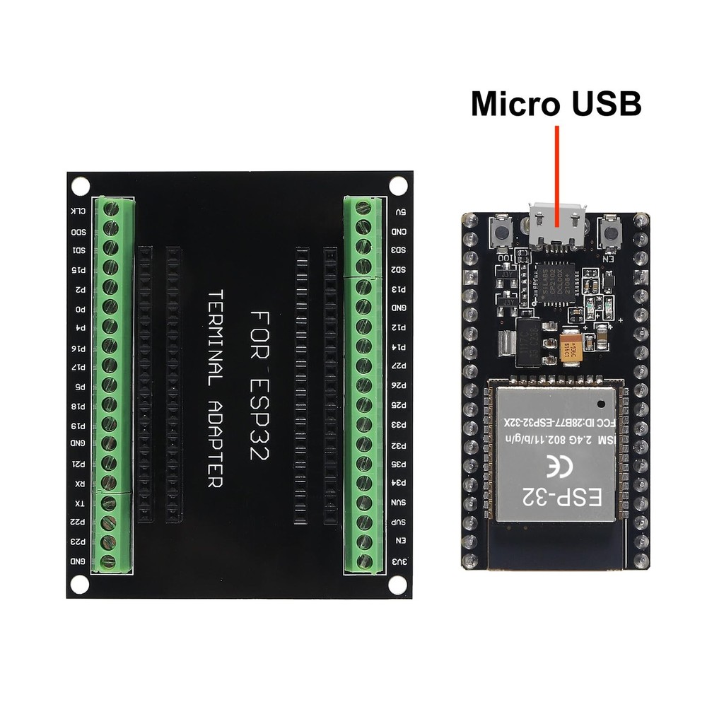 3 Set ESP32 Development Board 38Pin Narrow Narrow+extensionboard