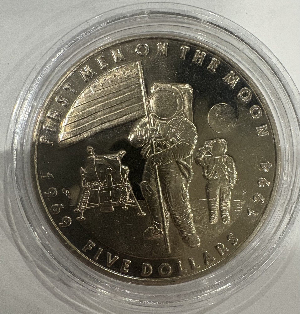 MARSHALL ISLANDS 5 DOLLARS 1994 FIRST MEN ON THE MOON