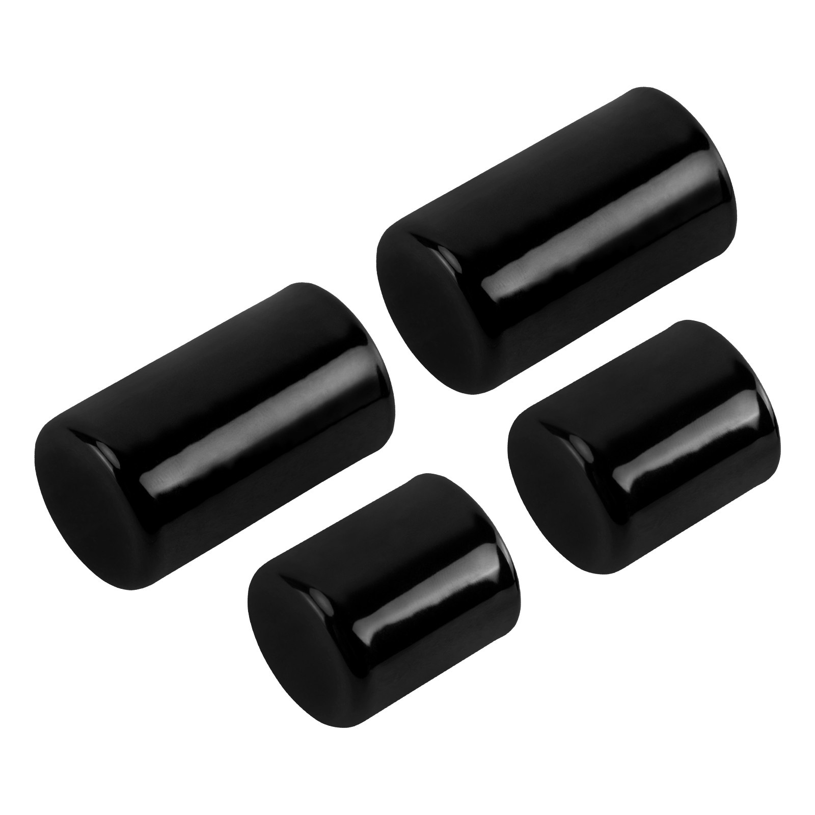 4x Black Docking Hardware Magnet Point Covers Caps For Harley 2009-2025 Touring