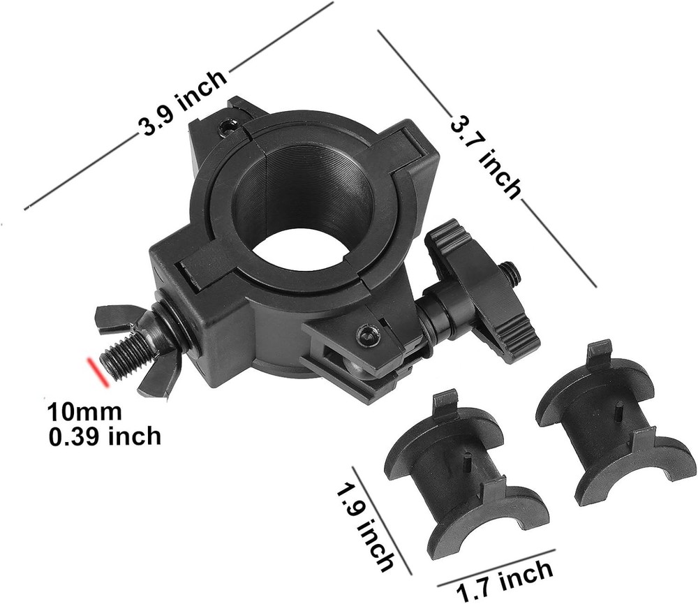 10-Pack Plastic Stage Lighting Clamps - Secure DJ Lighting for Versatile Use