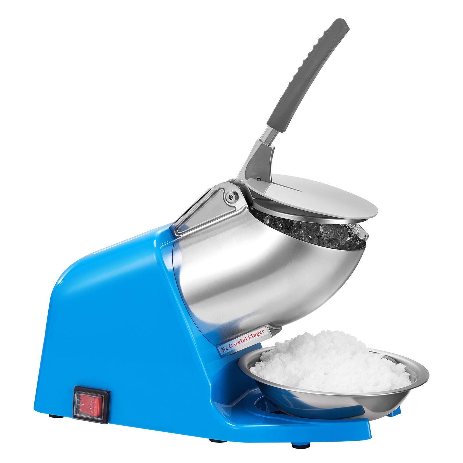 Uimoso Electric Ice Crusher 286LBS/H Shaved Ice Machine for Commercial Use, Blue