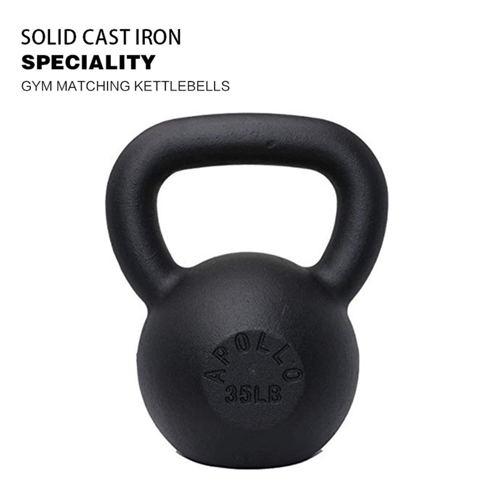 35LBS Solid Cast Iron Kettlebells Ideal for Strength Training, Building Muscles